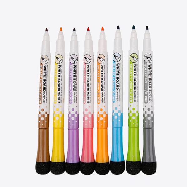 Quality Office and School Essential 8 Colors Set Dry Erase Markers with Magnetic Whiteboard wholesale