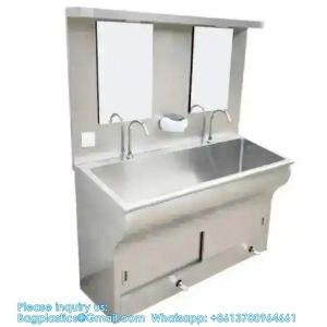 Hand Washing Sink Wash Basin With Automatic Sensor And Mirror Customized Scrub