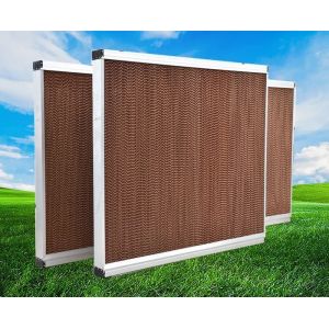 Source Factory Pvc Frame 7090 Honeycomb Cooling Pad for Greenhouse and Poultry