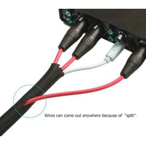 Cable Harness PET Self Closing Braided Wire Wrap Sleeve SGS ISO Certificates