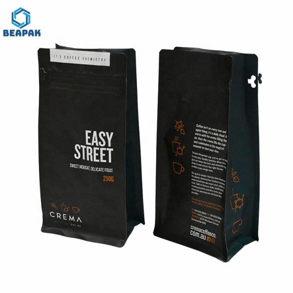 Quality Standing Up Flat Bottom Resealable Printed Coffee Bags wholesale