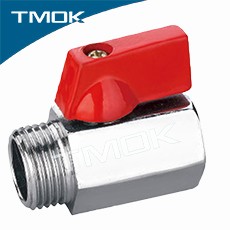 Forged Chromed Plated 1/4" Threaded Brass Ball Valve Mini