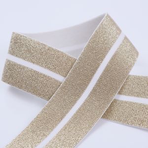 Stretch Metallic Glitter Elastic Ribbon for DIY Crafts and Pants