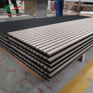 Fire Resistant MDF Wood Panel Veneer 3D PET Composite Sound Absorbing