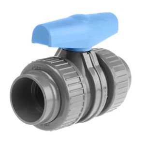 Cheap +GF+ 355 PVC-U Double Union Ball Valve 1-1/4&quot; – Corrosion-Resistant EPDM Sealed Industrial Pipe Valve – Unique GF Piping Systems Model 355 for for sale