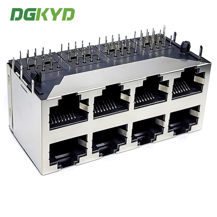 Multiport RJ45 Socket With Shielded Data Communication Interface