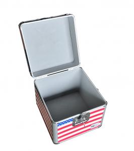 China America Flag DVD Storage Case 7'' Alu Storage Box For CDS USA Flag Aluminum Case on sale