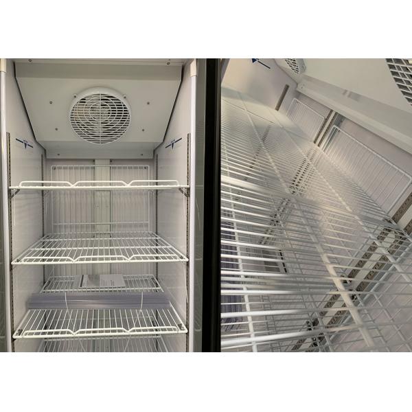 R290 Self Contained Insulated White Merchandiser Freezer With Swing Glass Door