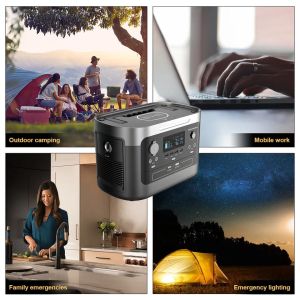 1000WH Solar Portable Power Station USB DC AC 1000W Lithium Battery Bank