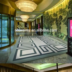 Foldable Handmade Woollen Carpet / Modern Wool Rugs Jacquard Style