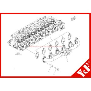 China Construction Machinery Komatsu Excavator Parts PC200-8 Exhaust Manifold 6754-11-5110 6D102 Engine on sale