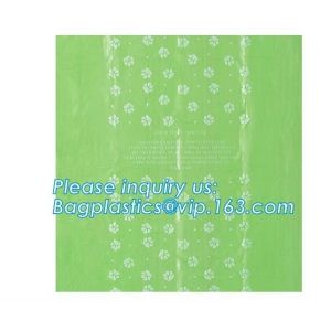 Scented Pet Waste Bags with Dispenser, customized biodegradable pet waste dog