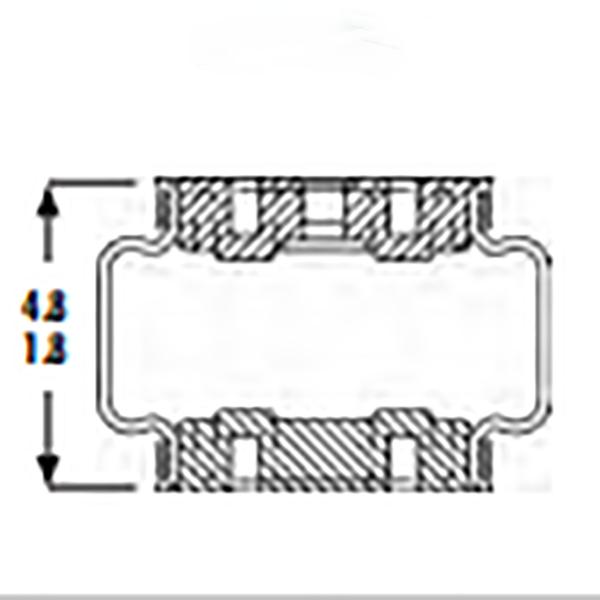 1.75 Inch Parallel Commercial Vehicle Goodyear Air Spring 1b5510