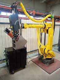 6 Axis Payload 25kg Reach 1831mm FANUC M-710iC/50 Robot Arm WIth MIG MAG Welder