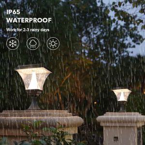 Intelligent  Solar Pillar Light IP65 Water Resistant Multipurpose