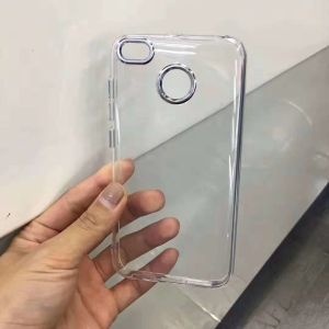 Cheap TPU+ABS Color Clear Metallic Button Protective Case Back Cover For Xiaomi A2 Mi5x Redmi note 4 Mi6 Xiaomi note 3 for sale