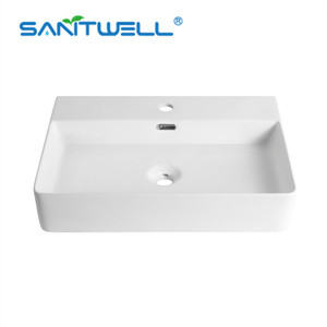 China Modern rectangular China Suppliers Art Ceramic Basin Color Wash Basin Ceramic Above Counter Basin on sale