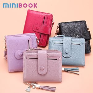 PU Leather Lady Purse ID Window Card Sleeve Wallet Bifold Short Wallet with