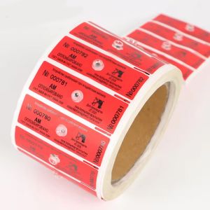 Russia Water Meter Magnetic Security Labels For Security Stickers