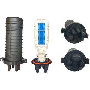 Vertical 1 In 4 Out Optical Splice Dome Closure Mechanical Sealing Cable Splice