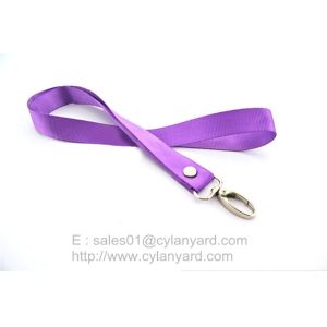 Cheap Nylon Ribbon Lanyard factory China, custom printed nylon neck ribbon with rivet for sale