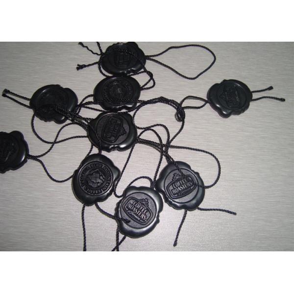 Custom Plastic Hanging Tags Engraved Black Plastic Name Tags With Loop Lock