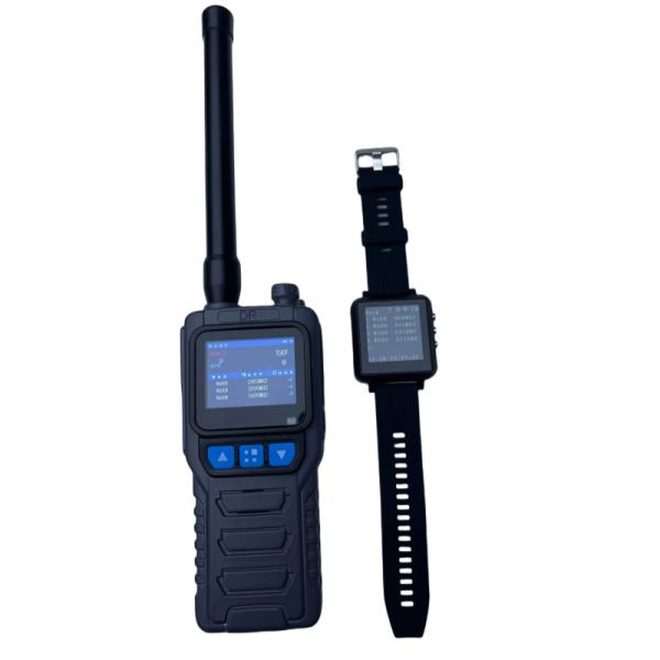 Portable Handheld Drone Detector with Wristband Information Receiver and