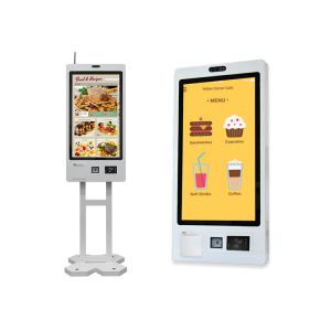 Fast food self service touch screen wall mount bill payment machine 32 inch self