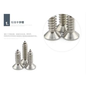 C1022 Stainless Steel Wood Screws Countersunk Head M3.5 - M4.8 Diameter