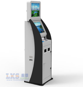 Camera Recorder LAN Cable Onwall Dual Screen Inforamtion All-in-1 Kiosk For