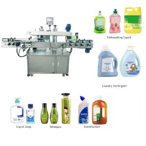 Auto Conveyor Plastic Flat Bottle Sticker Labeling Machine Maker For Jars 400KG