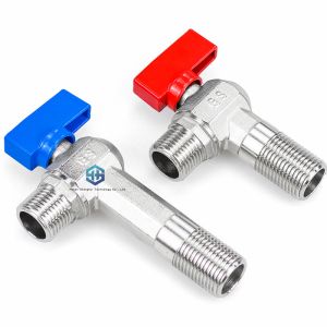 3 Inch 4 Inch Water Heater Angle Valve Brass Material Ball Structure