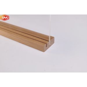 Acrylic Table Top Sign Holder Frame Menu Holder With Wooden Base