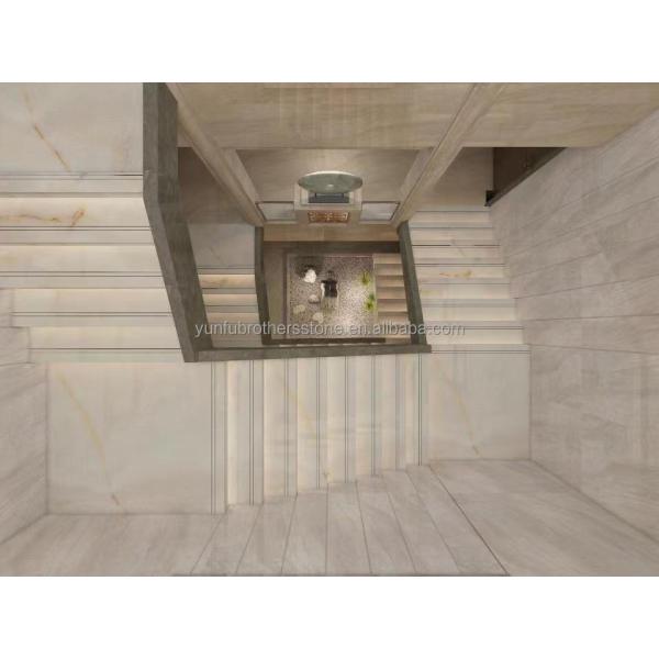 Modern Ice Jade Snow White Ice Onyx Stone Translucent Cristallo Quartzite Marble Slab