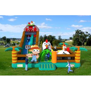 0.45mm PVC Chicken Farm Playground Inflatable Bouncer
