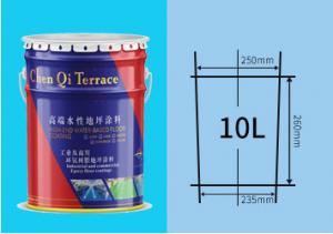 Cheap Round Metal 10L Paint Bucket For Waterborne Epoxy Floor Paints for sale