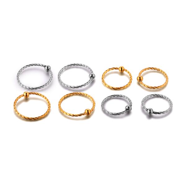 Women new korea style body piercing jewelry gold plated nose ring