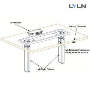 Training Room Motorized Height Adjustable Desk Smooth And Quiet Lifting - Up /
