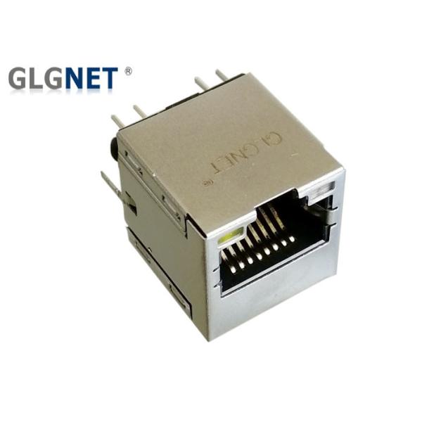 1000 Base -T Vertical RJ45 Jack LED Single Port 180° RJ45 Connector Though Hole