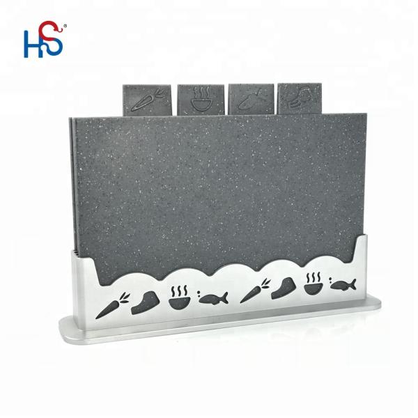 Daily Used Custom s LOGO Granite Cutting Board Set with BPA Free 5-piece Kitchenware