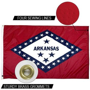 State of Arkansas Flag 3x5 ft Outdoor Heavy duty Dupont Nylon US Flags Strong