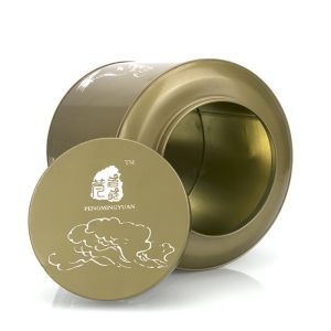 China Wholesale Custom Metal Tea Canister Food Packaging Box Round Can Tea Tin Packaging Box on sale