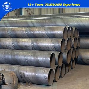Q235 Q345 SSAW CS ERW Spiral Carbon Steel Pipe 1/8"-24