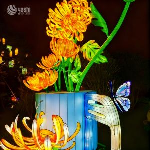 Zigong Lantern Manufacturer - Chrysanthemum Design Lantern for Holiday Mall