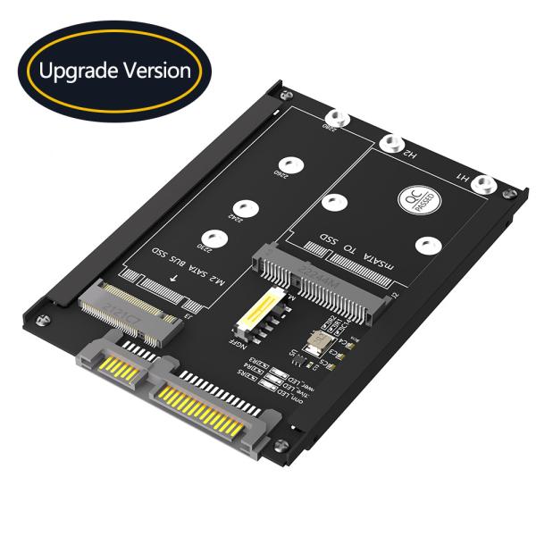 Quality 2 In 1 Combine M.2 NGFF Key B & MSATA SSD To SATA3 Adapter Seamless Integration wholesale