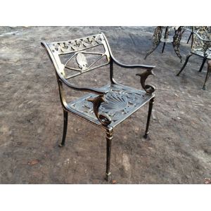 China French Style Cast Iron Outside Table And Chairs Antique Bronze For Park on sale