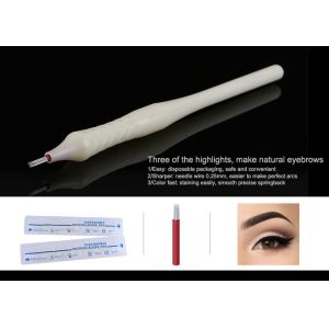 White Disposable Microblading Pen / Eyebrow Shadow Pen for Semi Permanent Makeup