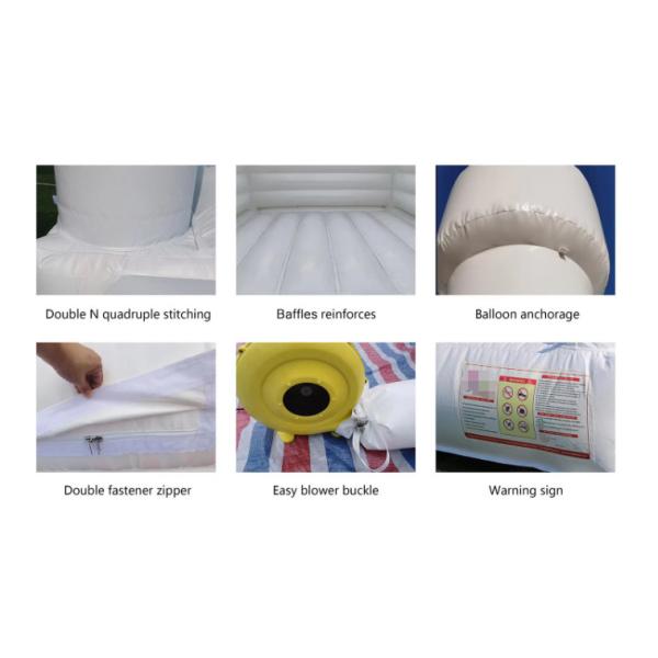 Commercial Grade Light Pastel Color Bounce House Inflatable Jumping White Bouncy