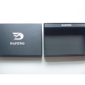 Personalised Leather Texture Paper Packaging Boxes With Silver Foil Embossing