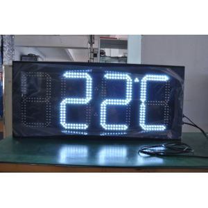 Gas Station Outdoor 12 Inches LED Time and Temperature Panel for Advertising